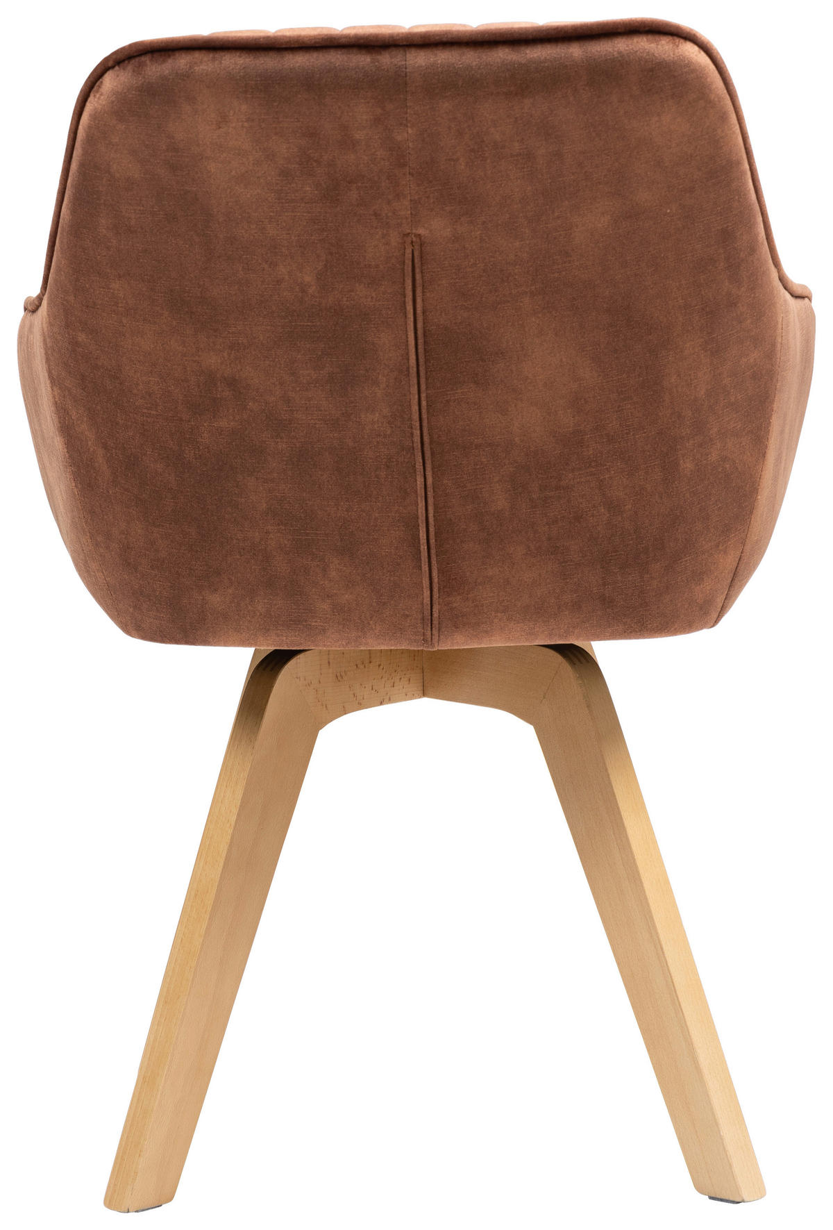 Armlehnstuhl Hanna drehbar  in Samt  - Buchefarben/Braun, KONVENTIONELL, Holz/Textil (63/83/63cm) - MID.YOU