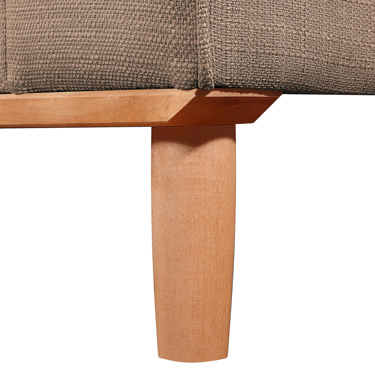 ECKSOFA Beata Cappuccino Mikrofaser  - Wengefarben/Cappuccino, Design, Holz/Textil (150/230cm) - Livetastic