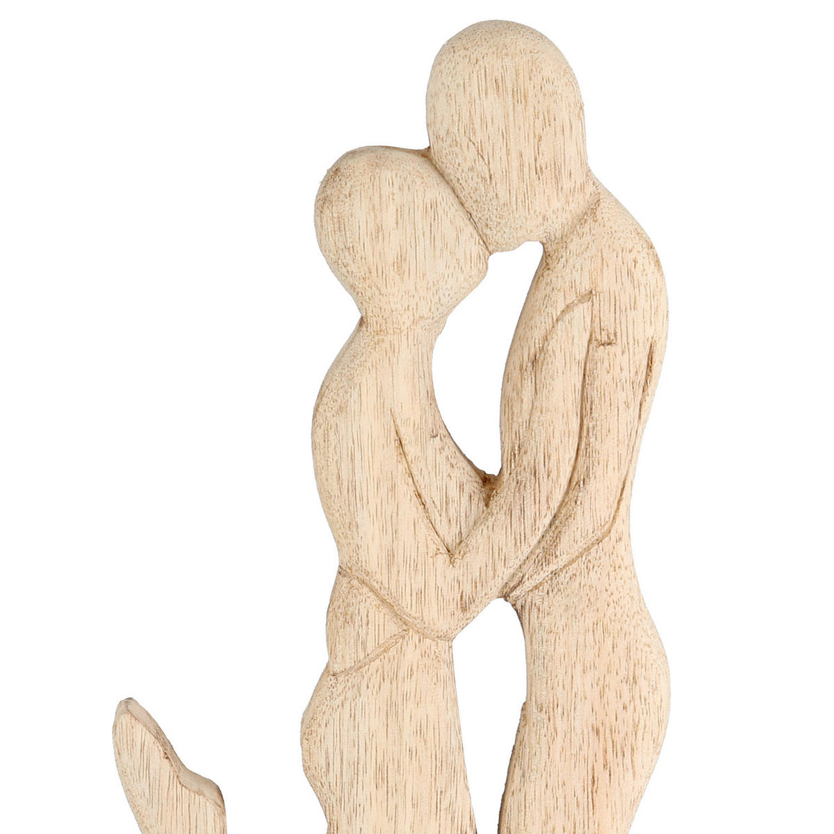 SKULPTUR - Beigebraun, Basics, Holz/Metall (32/55/9cm)