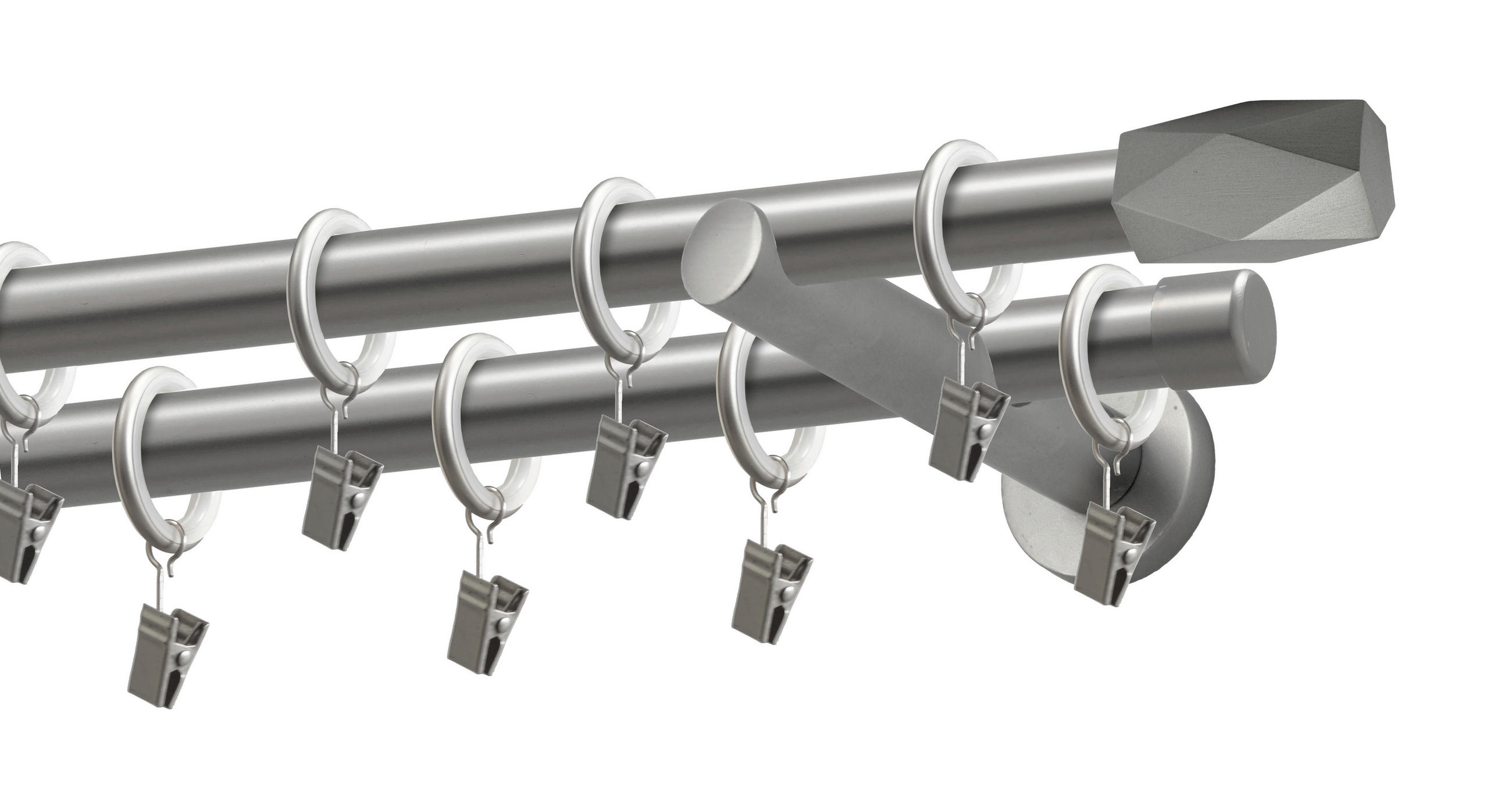 KARNIŠA srebrne boje metal - srebrne boje, Basics, metal (160cm) - Gardinia