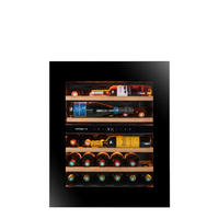 WEINKÜHLSCHRANK AVI72PLATINUM  - Schwarz, Basics, Glas/Holz (59,0/71,5/56,5cm)