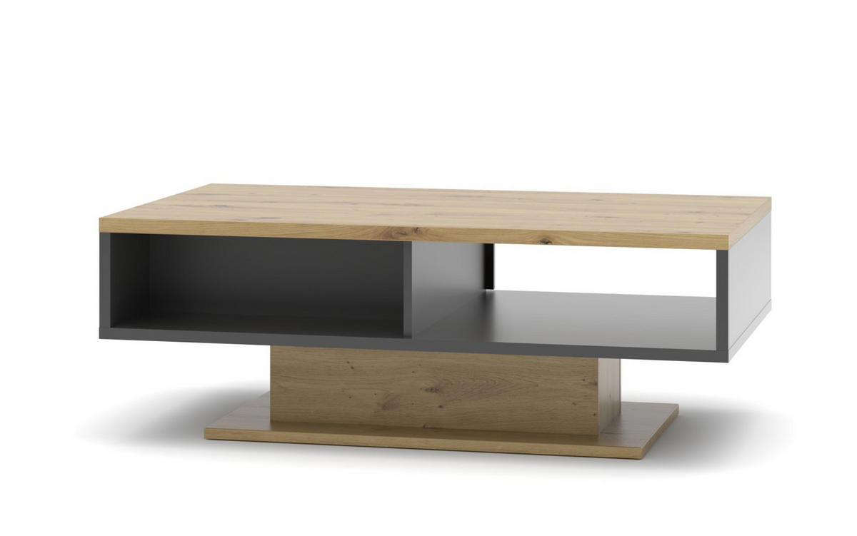 COUCHTISCH in Holzwerkstoff  - Graphitfarben/Eiche Artisan, Design, Holzwerkstoff (120/43/65cm) - MID.YOU