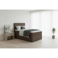 BOXSPRINGBETT 90/200 cm,  in Braun, Matratze, Topper, H3 = fest  - Schwarz/Braun, MODERN, Kunststoff/Textil (90/200cm) - MID.YOU