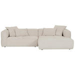 ECKSOFA Hellbraun Flachgewebe  - Hellbraun/Schwarz, KONVENTIONELL, Kunststoff/Textil (280/170cm) - Carryhome