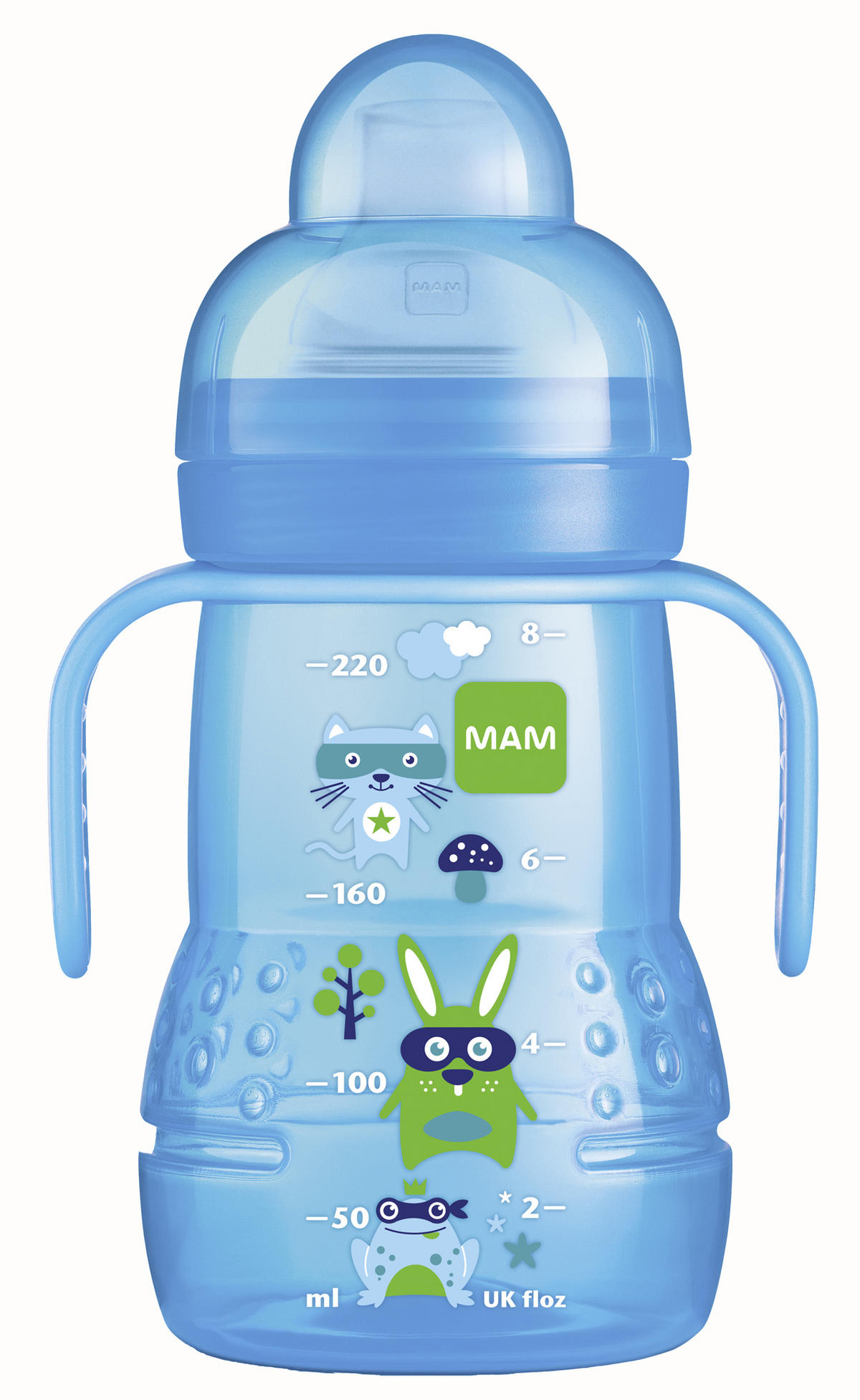 BABYTRINKFLASCHE  - Blau/Lila, Basics, Kunststoff (7,6/9,6/21,9cm) - MAM