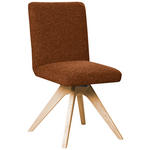 STUHL  Sitzfläche 360° drehbar Webstoff  - Eichefarben/Haselnussfarben, KONVENTIONELL, Holz/Textil (47/89/60cm) - Linea Natura