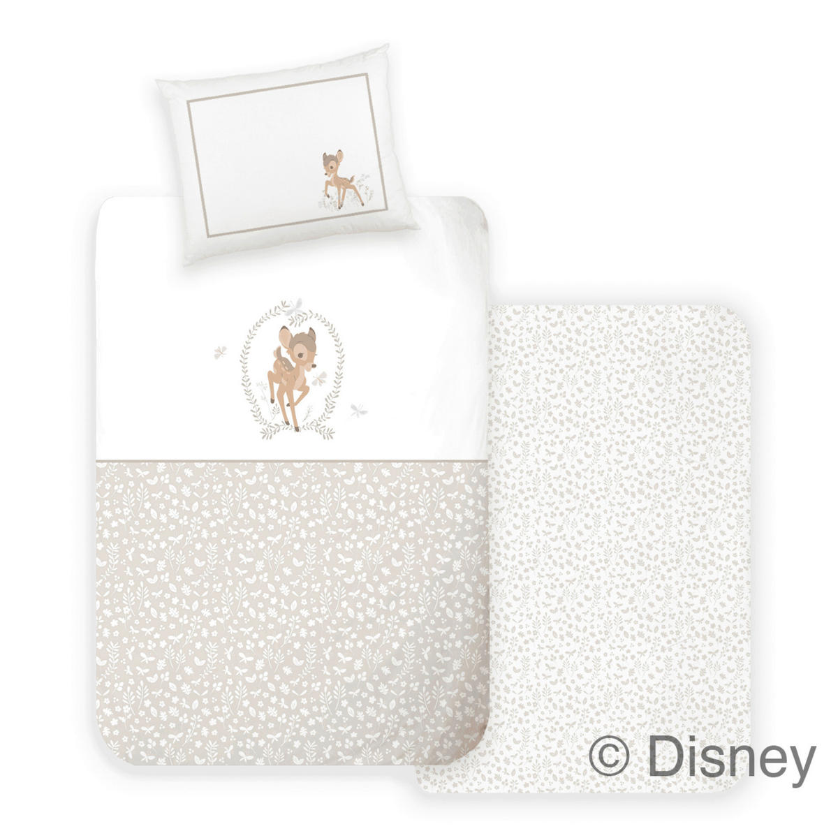 BABA ÁGYNEMŰHUZAT-GARNITÚRA 90/130 cm  - krémszínű, Basics, textil (90/130cm)