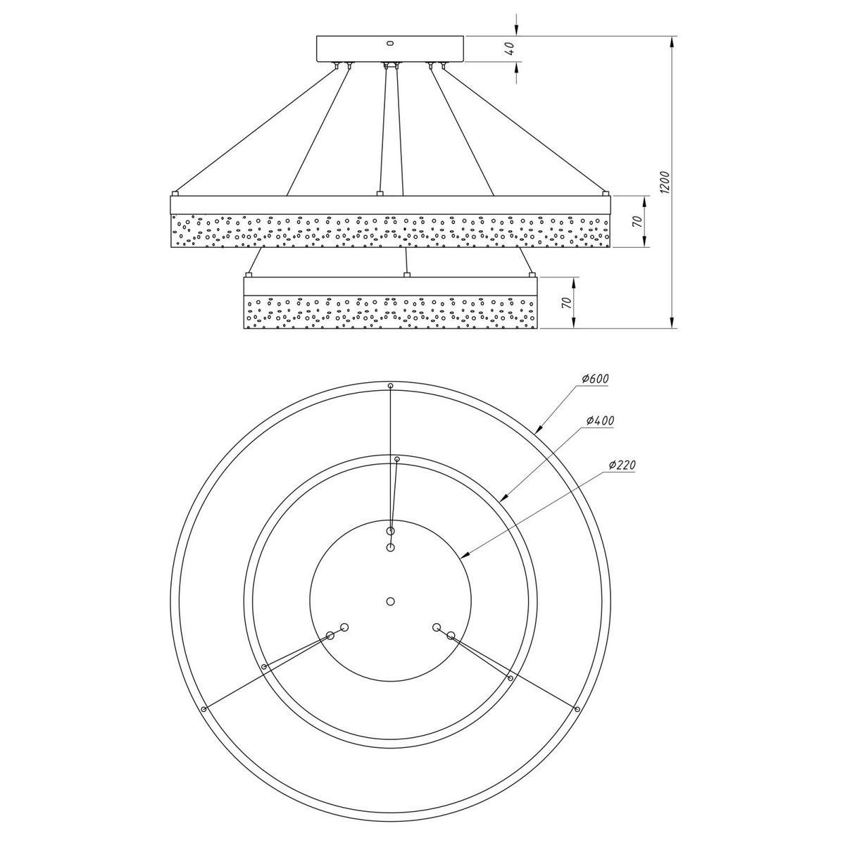 LUSTRĂ LED 60/120 cm  - alb/străveziu, Basics, plastic/metal (60/120cm) - Globo