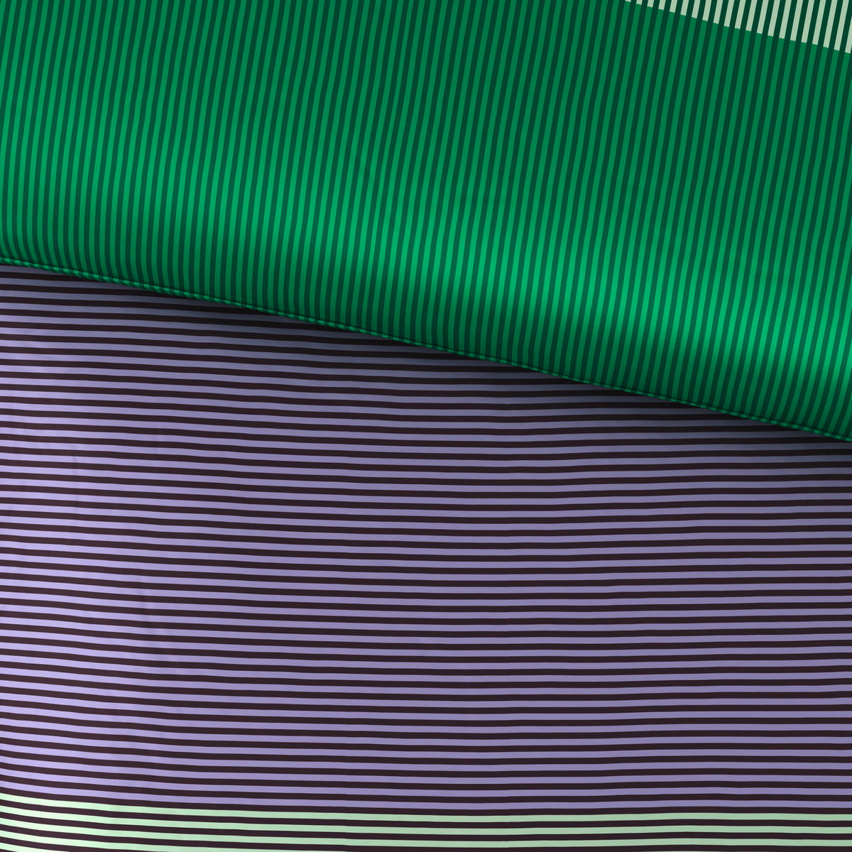 BETTWÄSCHE Satin 140/200 cm  - Salbeigrün/Lila, Basics, Textil (140/200cm) - Novel