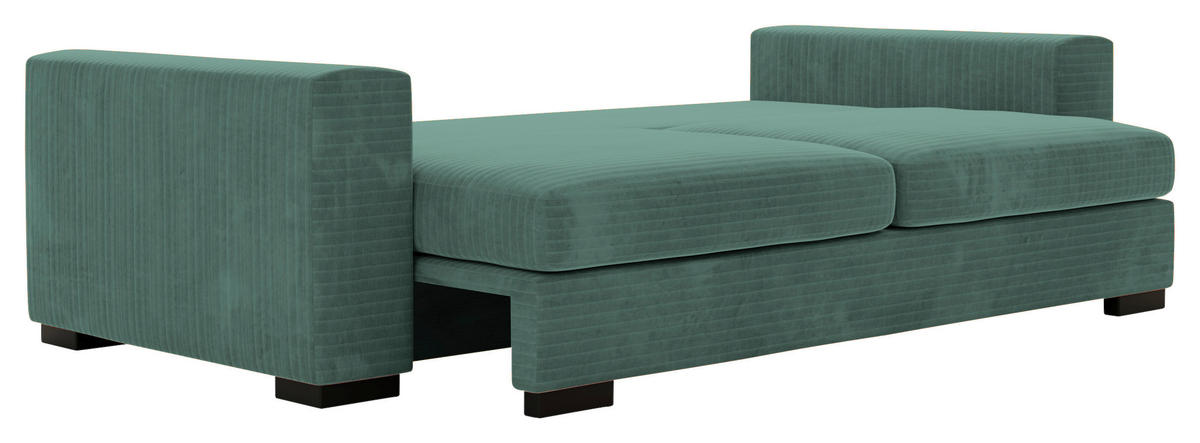 SCHLAFSOFA in Flachgewebe Petrol  - Petrol/Schwarz, Konventionell, Kunststoff/Textil (236/78/114cm) - Carryhome