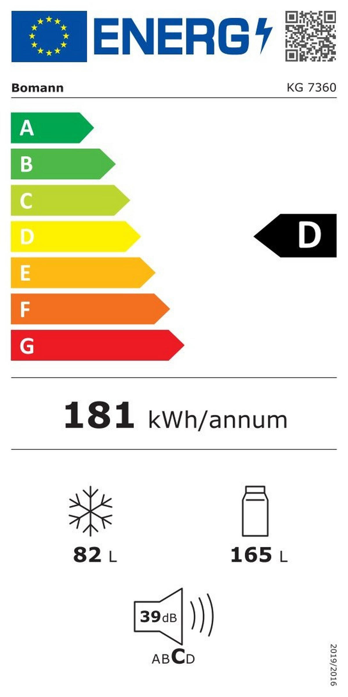 KÜHL-GEFRIER-KOMBINATION 54/179,5/60 cm 773609  - Edelstahlfarben, Basics, Glas/Kunststoff (54/179,5/60cm) - Bomann