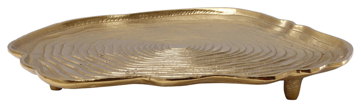 DEKOTABLETT   39,5/39,5/5 cm   - Goldfarben, Trend, Metall (39,5/39,5/5cm) - Kayoom