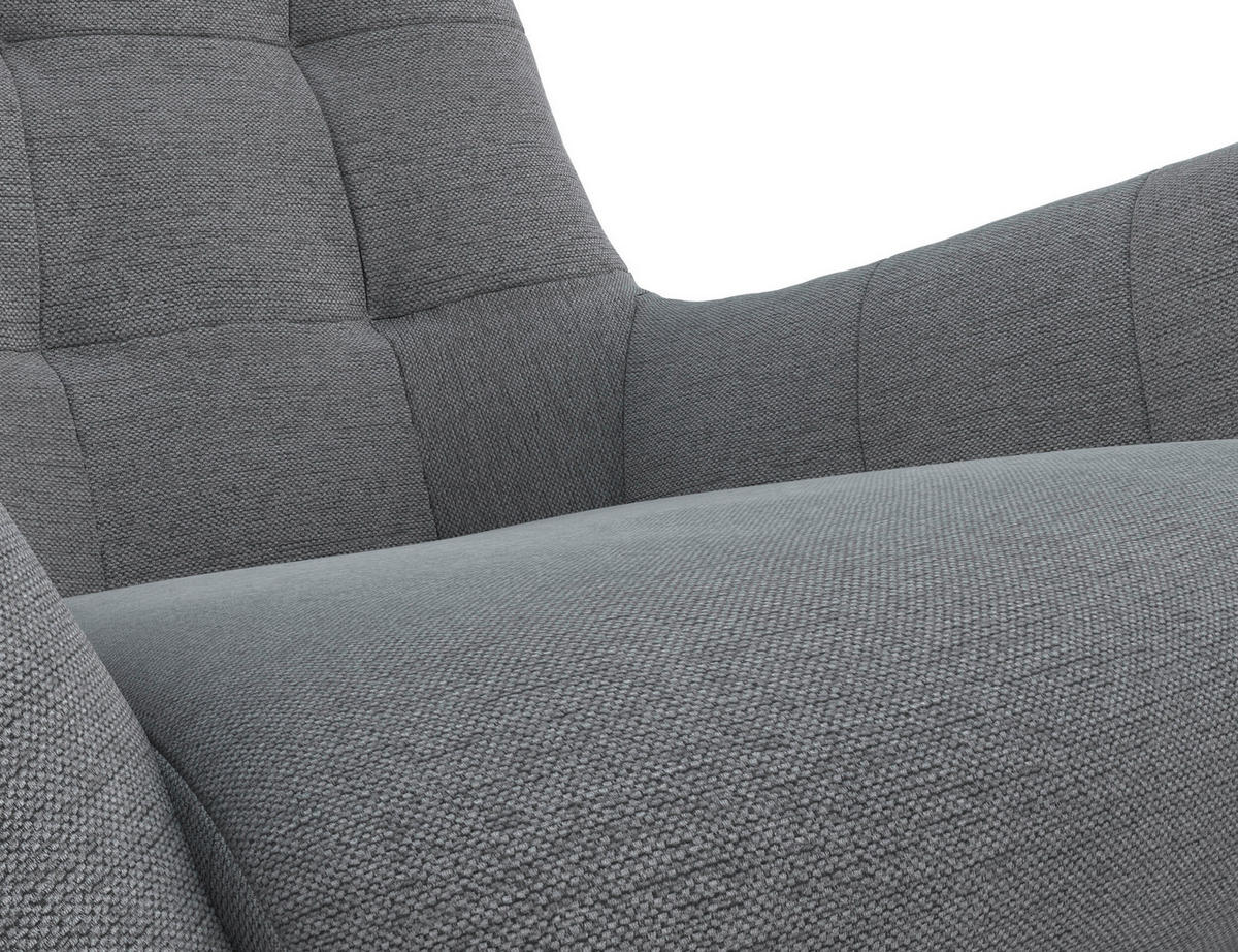 SESSELSET Flachgewebe Hocker    - Eichefarben/Grau, Design, Holz/Textil (84/95/96cm) - MID.YOU