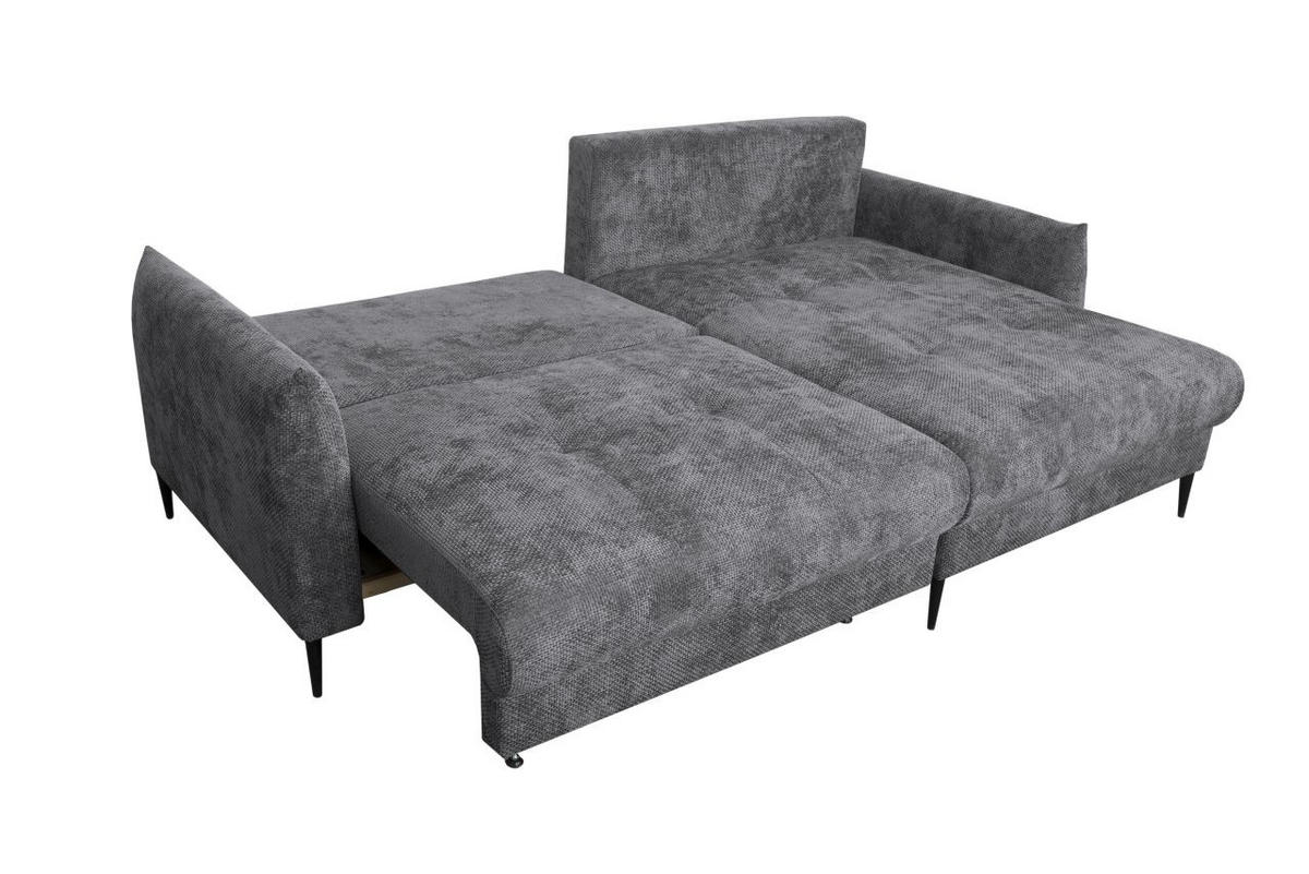 UGAONA GARNITURA antracit  - crna/antracit, Moderno, tekstil/metal (221/142cm) - Carryhome