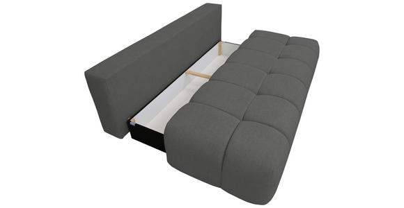 BOXSPRINGSOFA in Chenille Anthrazit  - Anthrazit/Schwarz, MODERN, Kunststoff/Textil (210/72/105cm) - Cantus