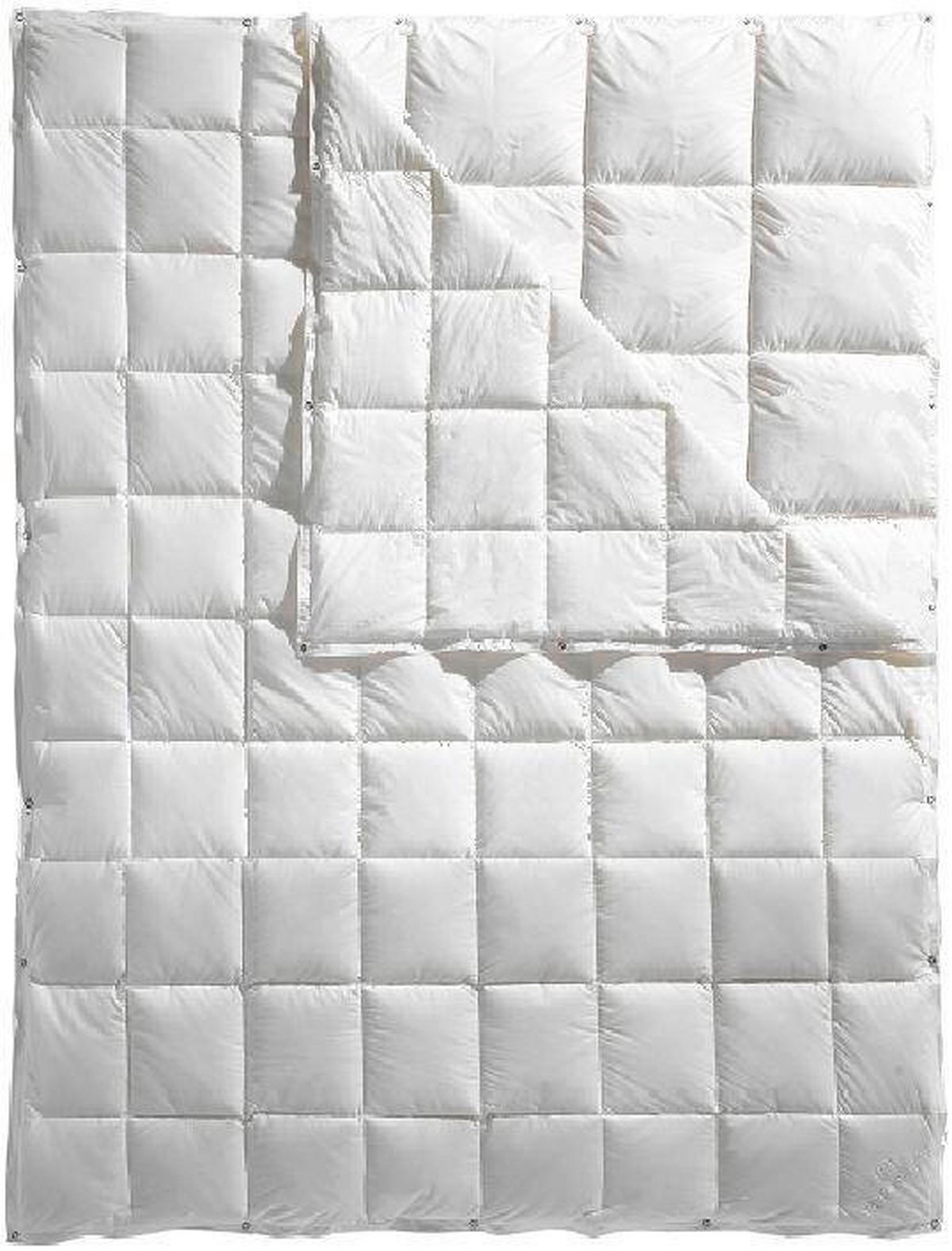 KASSETTENDUVET 160/210 cm INTERLAKEN  - Weiss, Basics, Naturmaterialien/Textil (160/210cm) - Billerbeck