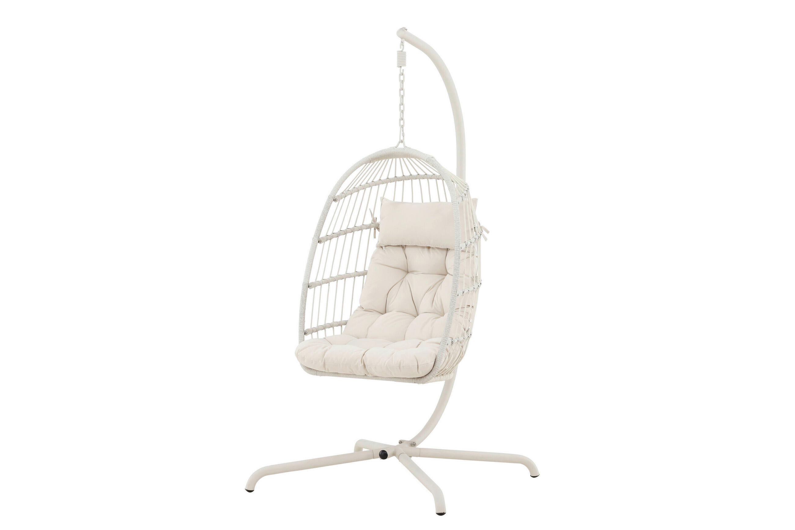 HÄNGFÅTÖLJ   80/198/70 cm  - beige, Modern, metall/textil (80/198/70cm) - Gardenson