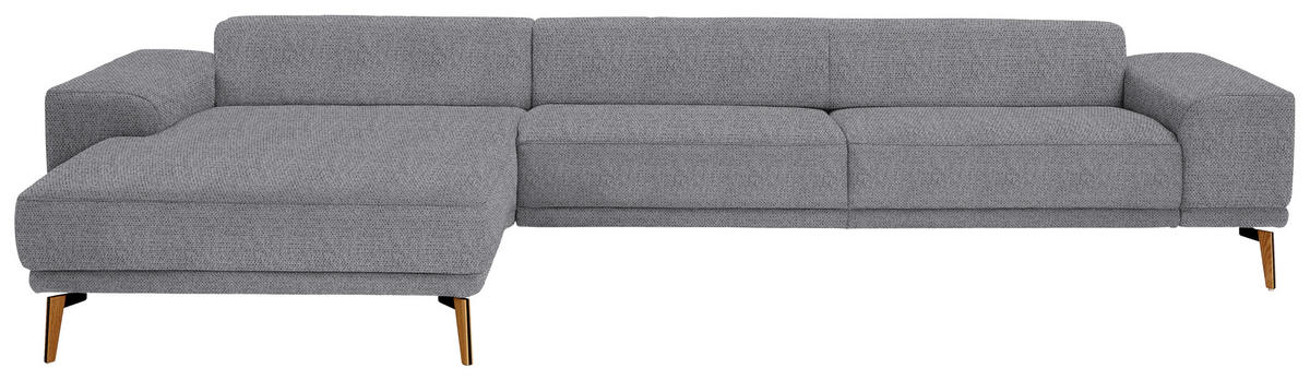 ECKSOFA  in Flachgewebe Grau  193/334 cm  - Wildeiche/Grau, Design, Holz/Textil (193/334cm) - Niels Andersson