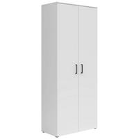 VÍCEÚČELOVÁ SKŘÍŇ, bílá, 80/195/40 cm - bílá/černá, Moderní, kompozitní dřevo/plast (80/195/40cm) - Carryhome