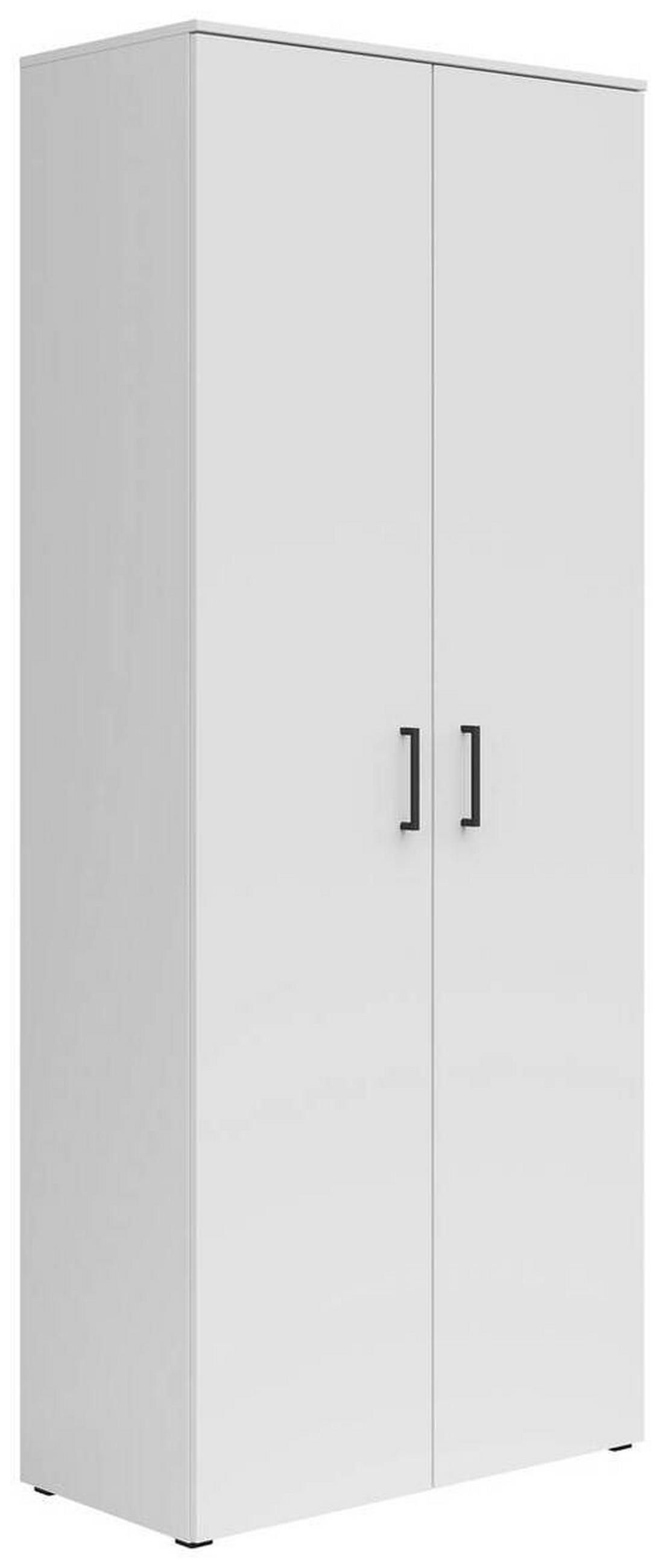 VÍCEÚČELOVÁ SKŘÍŇ, bílá, 80/195/40 cm - bílá/černá, Moderní, kompozitní dřevo/plast (80/195/40cm) - Carryhome