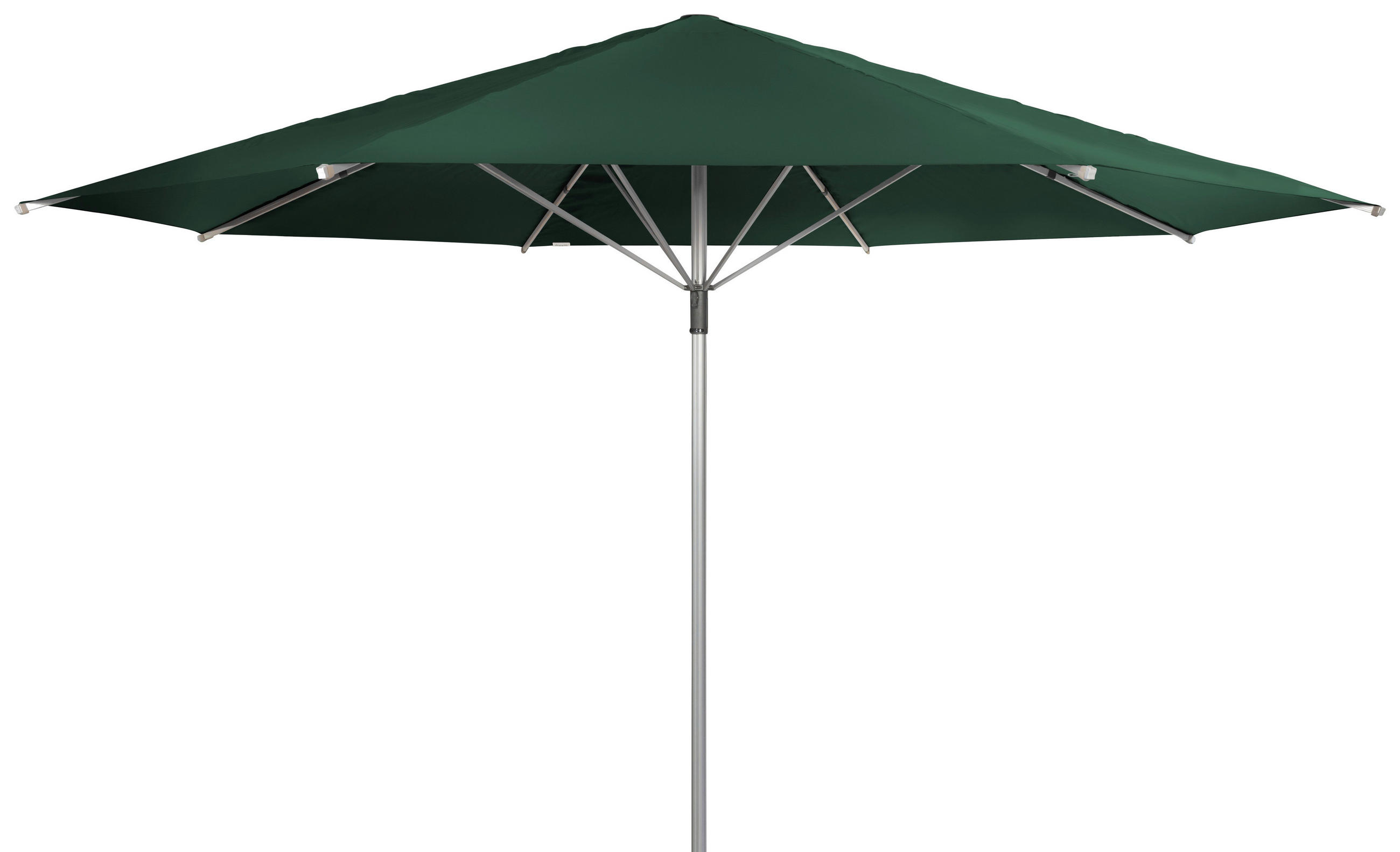 SONNENSCHIRM 500 cm Dunkelgrün  - Dunkelgrün/Alufarben, Basics, Textil/Metall (500cm) - Doppler