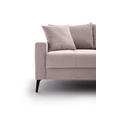 ECKSOFA  in Cord Rosa  280/173 cm  - Schwarz/Rosa, KONVENTIONELL, Textil/Metall (280/173cm) - Hom`in