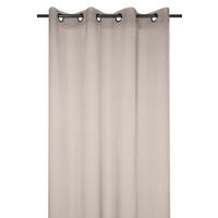 ZAVESA SA KARIKAMA bež - bež, Osnovno, tekstil (135/260cm)