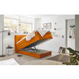 BOXSPRINGBETT 140/200 cm  in Cognac  - Cognac/Schwarz, KONVENTIONELL, Kunststoff/Textil (140/200cm) - Xora