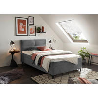 BOXBETT 120/200 cm  in Grau  - Schwarz/Grau, Modern, Holzwerkstoff/Kunststoff (120/200cm) - MID.YOU