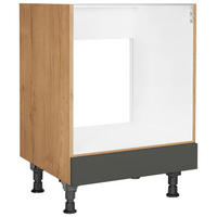 HERDUMBAUSCHRANK 60,0/87,0/56,0 cm  Grün, Eichefarben  - Eichefarben/Grün, Modern, Holzwerkstoff (60,0/87,0/56,0cm) - Nobilia