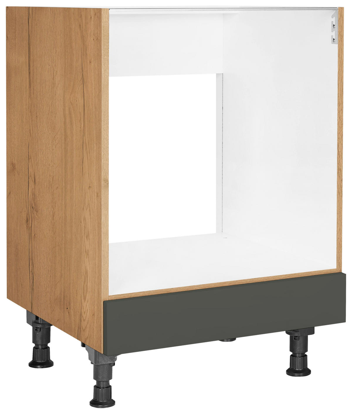 HERDUMBAUSCHRANK 60,0/87,0/56,0 cm  Grün, Eichefarben  - Eichefarben/Grün, Modern, Holzwerkstoff (60,0/87,0/56,0cm) - Nobilia