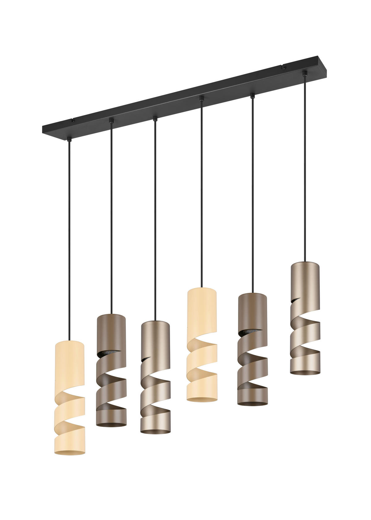 PENDELLAMPA 100/14/150 cm  - beige/brun, Klassisk, metall (100/14/150cm) - Trio Leuchten