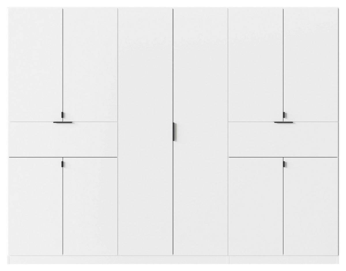 DREHTÜRENSCHRANK in Weiss  - Weiss/Grau, Modern, Holzwerkstoff/Metall (271/210/54cm) - Rauch Möbel