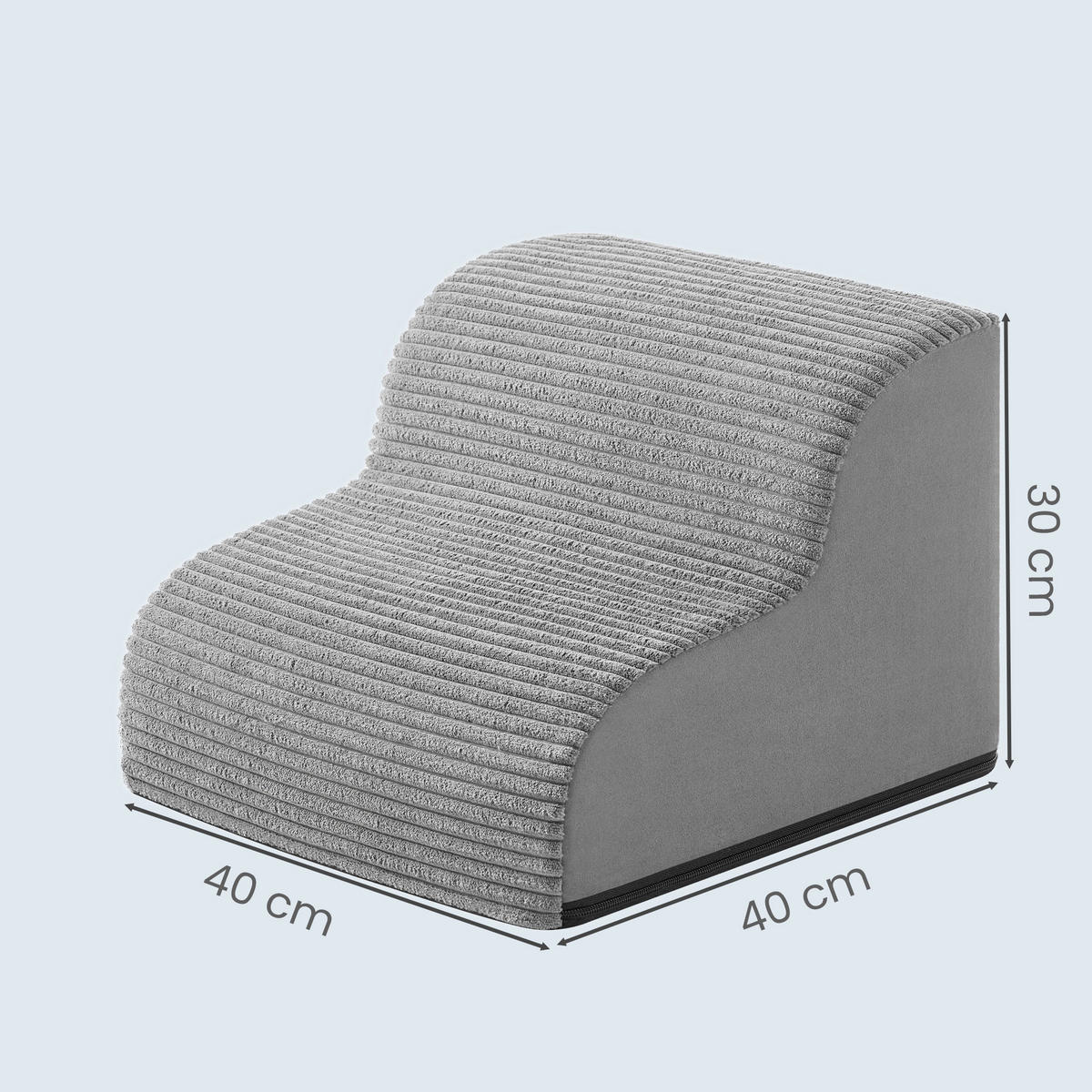 TIERTREPPE - Grau, Trend, Kunststoff/Textil (40/30/40cm) - Boxxx