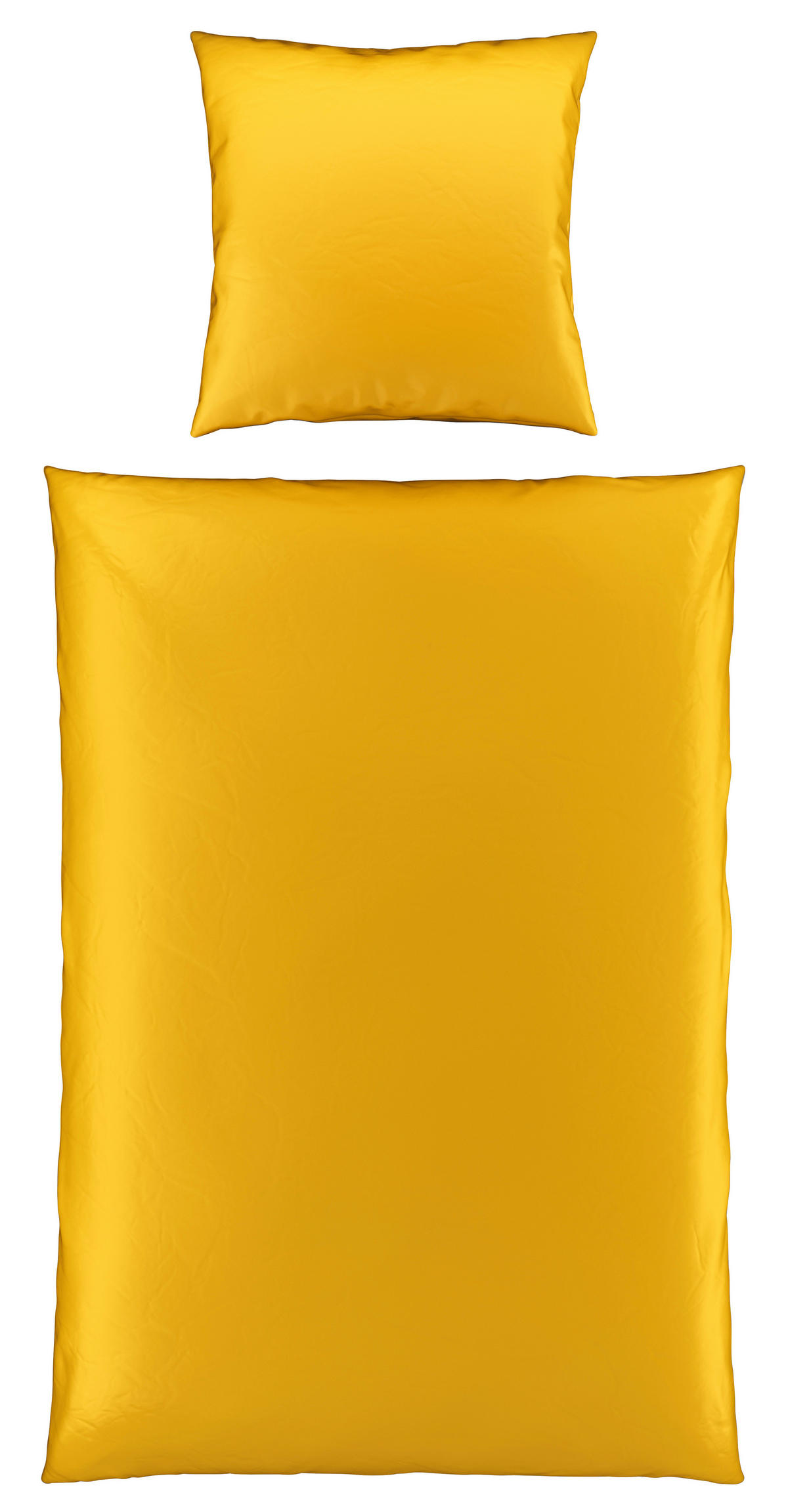 BETTWÄSCHE Segesta Satin 155/220 cm  - Goldfarben, MODERN, Textil (155/220cm) - Novel