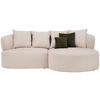 ECKSOFA  in Chenille Beige  235/166 cm  - Dunkelgrün/Beige, MODERN, Kunststoff/Textil (235/166cm) - Hom`in