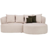 ECKSOFA Beige Chenille  - Dunkelgrün/Beige, MODERN, Kunststoff/Textil (235/166cm) - Hom`in