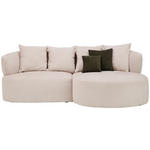 ECKSOFA  in Chenille Beige  235/166 cm  - Dunkelgrün/Beige, MODERN, Kunststoff/Textil (235/166cm) - Hom`in