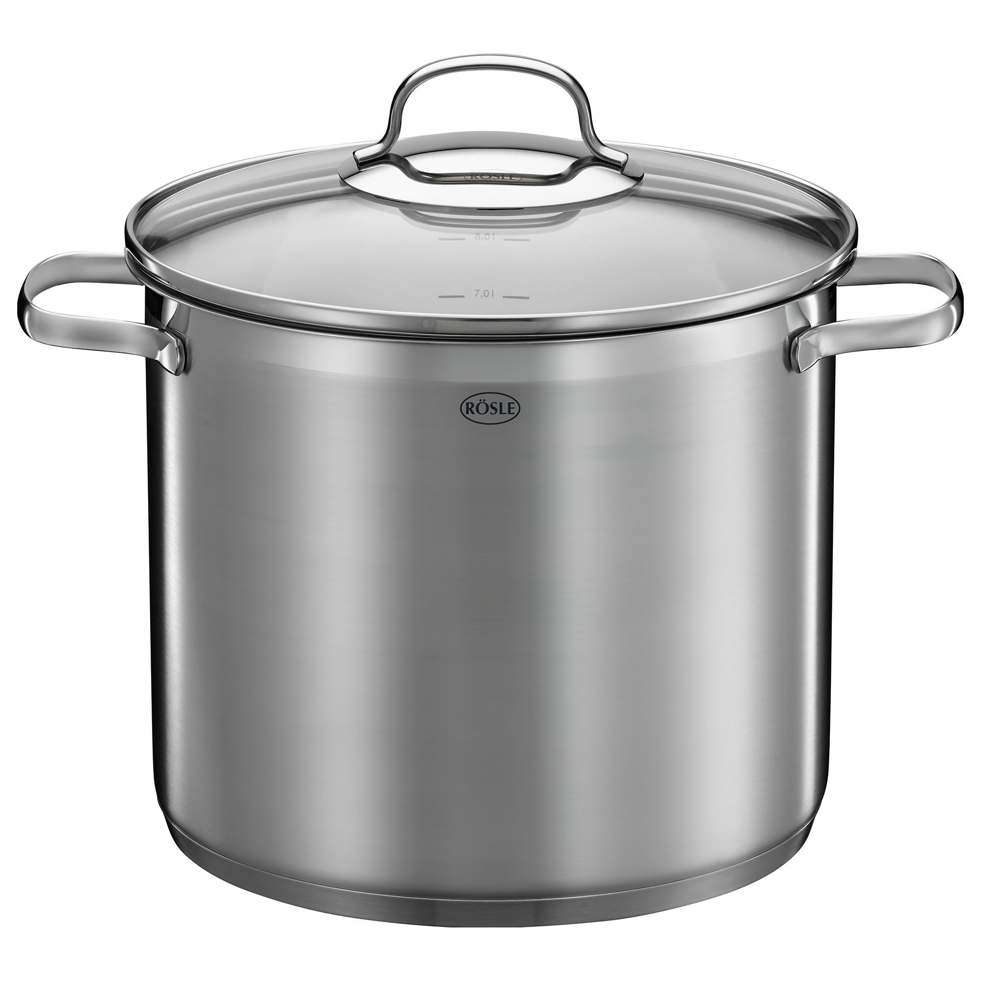 KOCHTOPF ELEGANCE 8,0 L  - Silberfarben, Basics, Metall (24cm) - Rösle