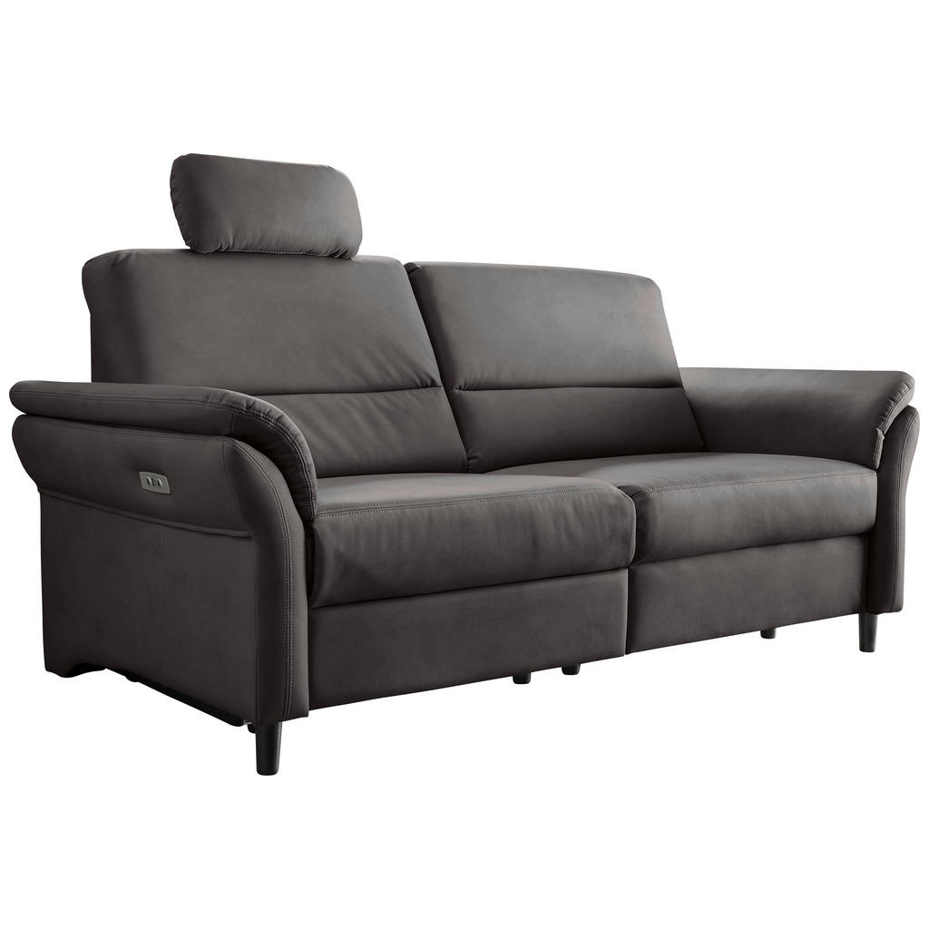 Thumbnail - Livetastic 3-Sitzer-Sofa, Anthrazit, Textil, Buche, 192x90x89 cm, Made in EU, Rücken echt, motorische Relaxfunktion, Arm...