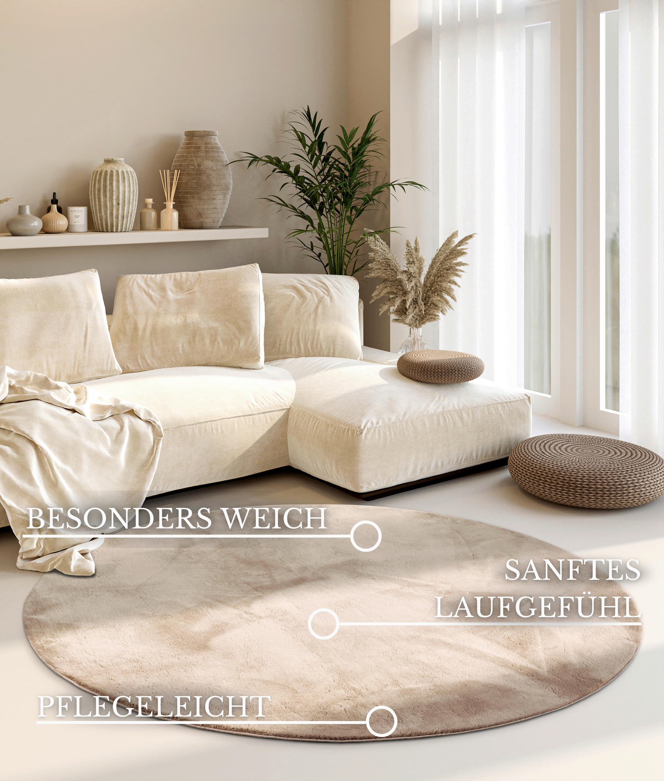 HOCHFLORTEPPICH 200 cm Kollektion 1899 Creme  - Creme, Basics, Textil (200cm) - Villeroy & Boch