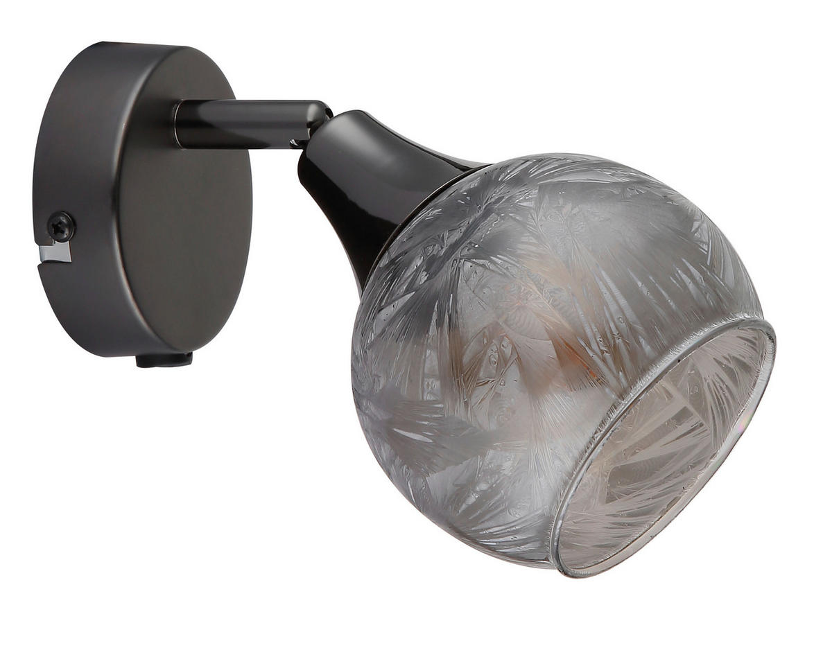 Proiector 12/16 cm    - negru cromat/gri, Basics, sticlă/metal (12/16cm) - Globo