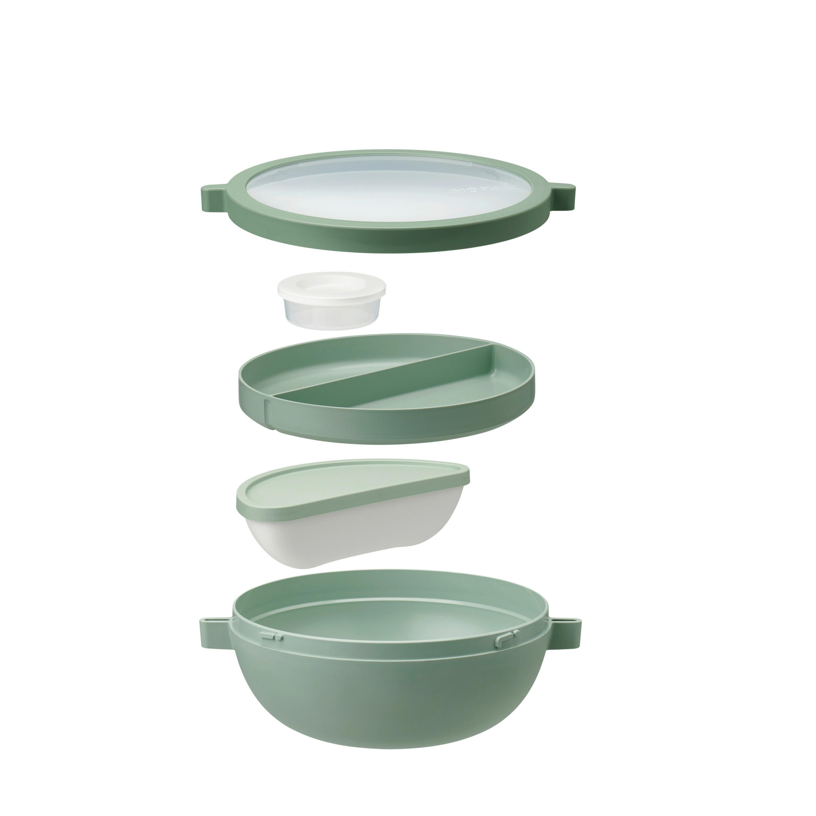 BENTOBOX - Transparent/Salbeigrün, KONVENTIONELL, Kunststoff (24/20,7/8,5cm) - Mepal