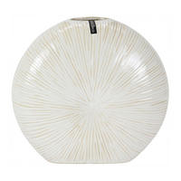 VÁZA, keramika, 25 cm - biela, Basics, keramika (27/25/12cm)