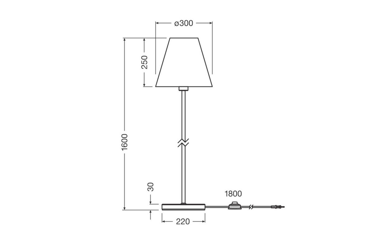 STEHLEUCHTE 30/160 cm    - Basics, Glas/Metall (30/160cm) - Osram