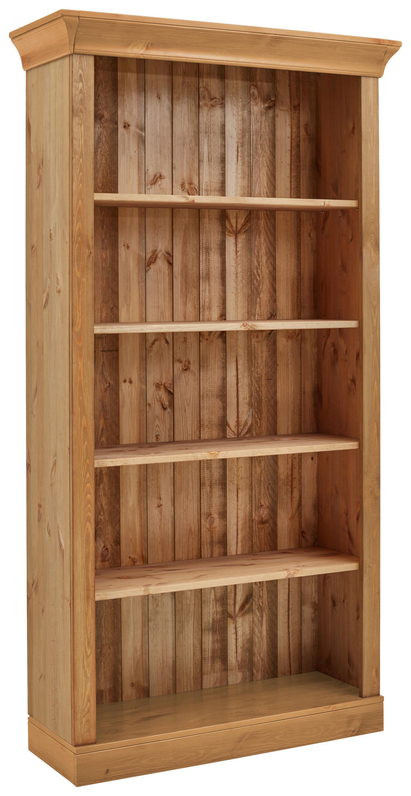 REGAL Kiefer massiv Laugenfarbig  - Laugenfarbig, ROMANTIK / LANDHAUS, Holz (108/202/38cm) - Boxxx