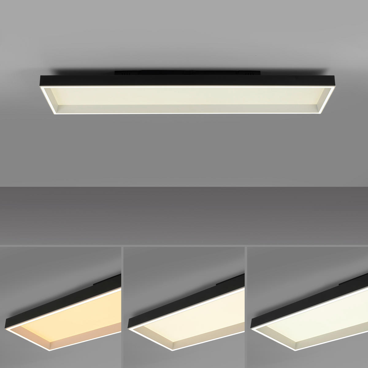 LED-DECKENLEUCHTE  Smart 120/30/8.4 cm   - Schwarz, Basics, Kunststoff/Metall (120/30/8.4cm) - Paul Neuhaus