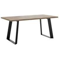 JÍDELNÍ STŮL, černá, koňaková, 180/90/76 cm - černá/koňaková, Design, kov/kompozitní dřevo (180/90/76cm) - Livetastic
