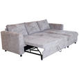 ECKSOFA Braun Flachgewebe - Schwarz/Braun, KONVENTIONELL, Textil/Metall (252/162cm) - Carryhome