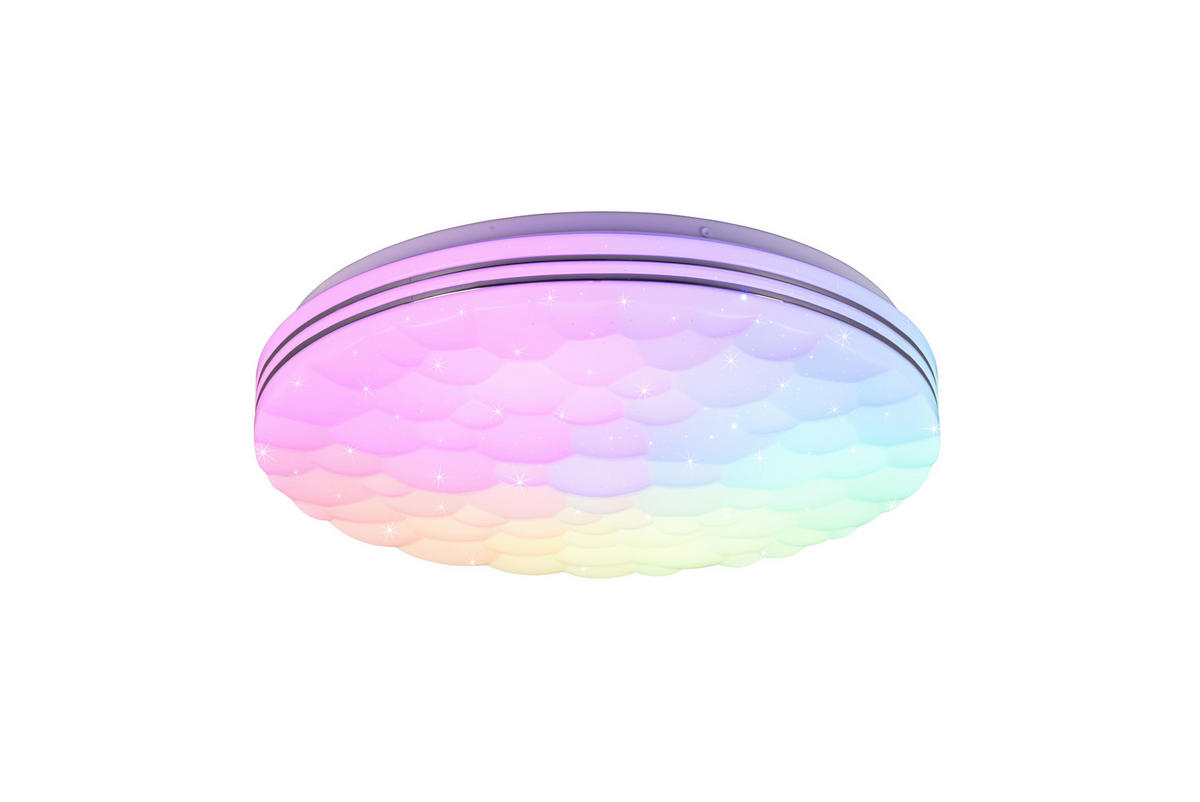 LED-DECKENLEUCHTE Tiger 38/7 cm   - Weiß, Basics, Kunststoff (38/7cm)